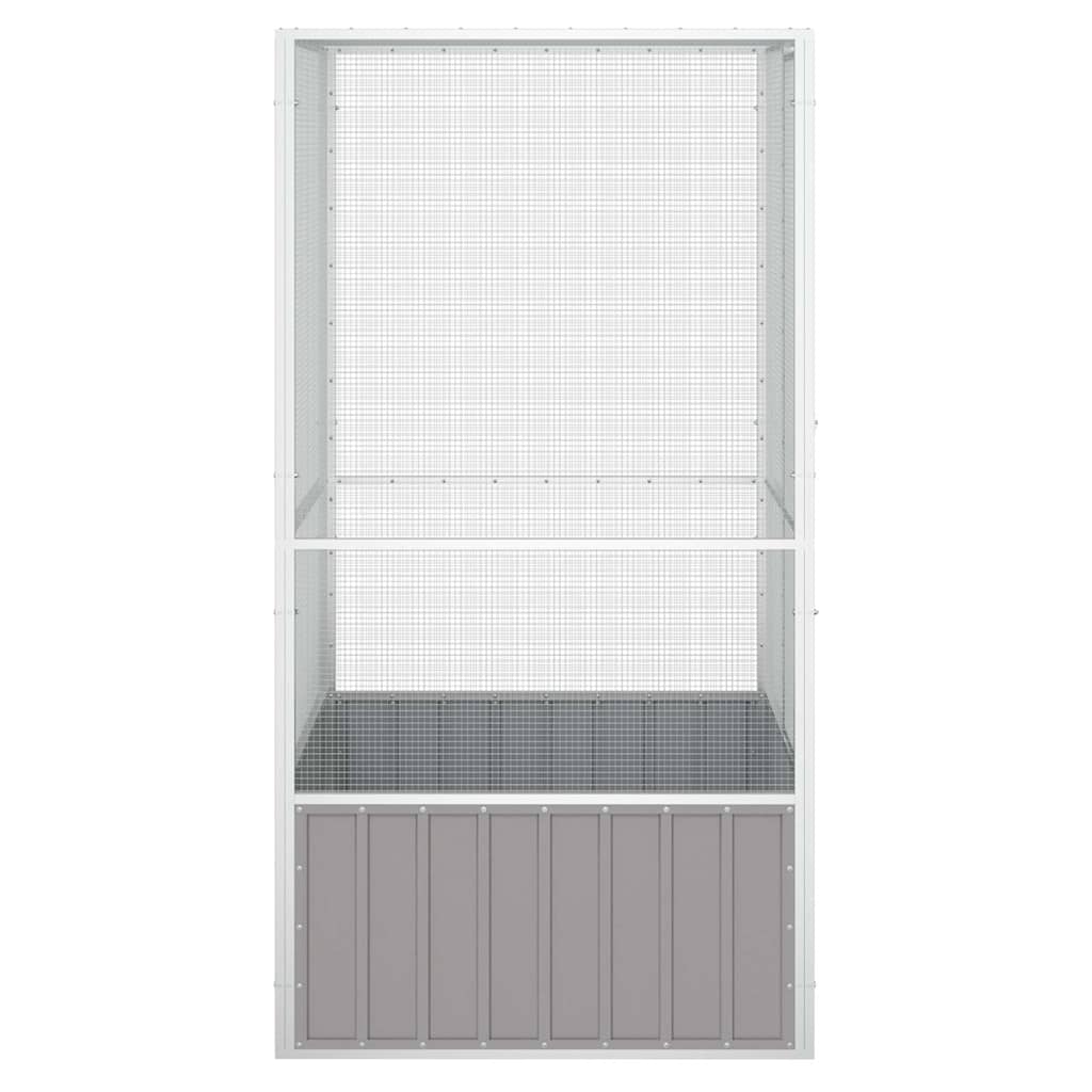 Outdoor Bird Aviary - Large Galvanized Steel Cage vidaXL - Picture 11 of 42
