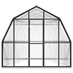 vidaXL Växthus med basram antracit 9,53 m² aluminium