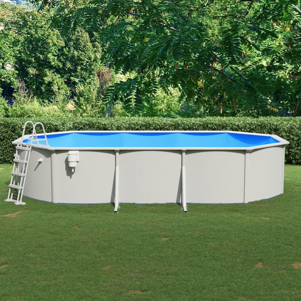 Billede af vidaXL swimmingpool med poolstige 610x360x120 cm