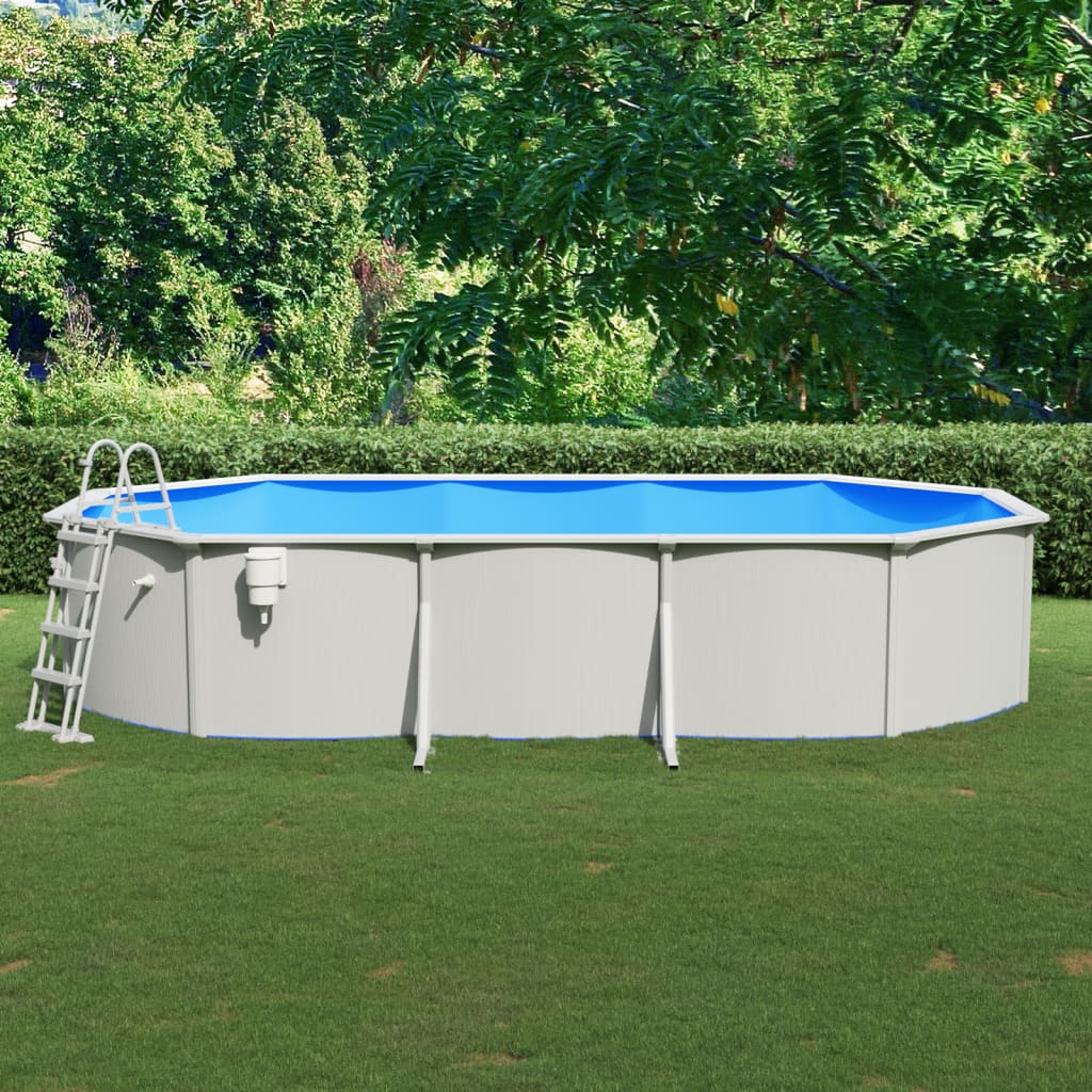 vidaXL Pool mit Sicherheitsleiter 610x360x120 cm