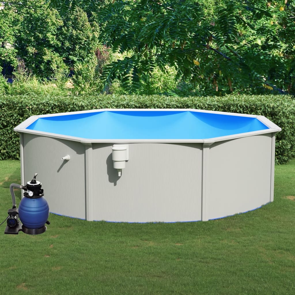 vida XL Pool mit Sandfilterpumpe 460x 120 cm