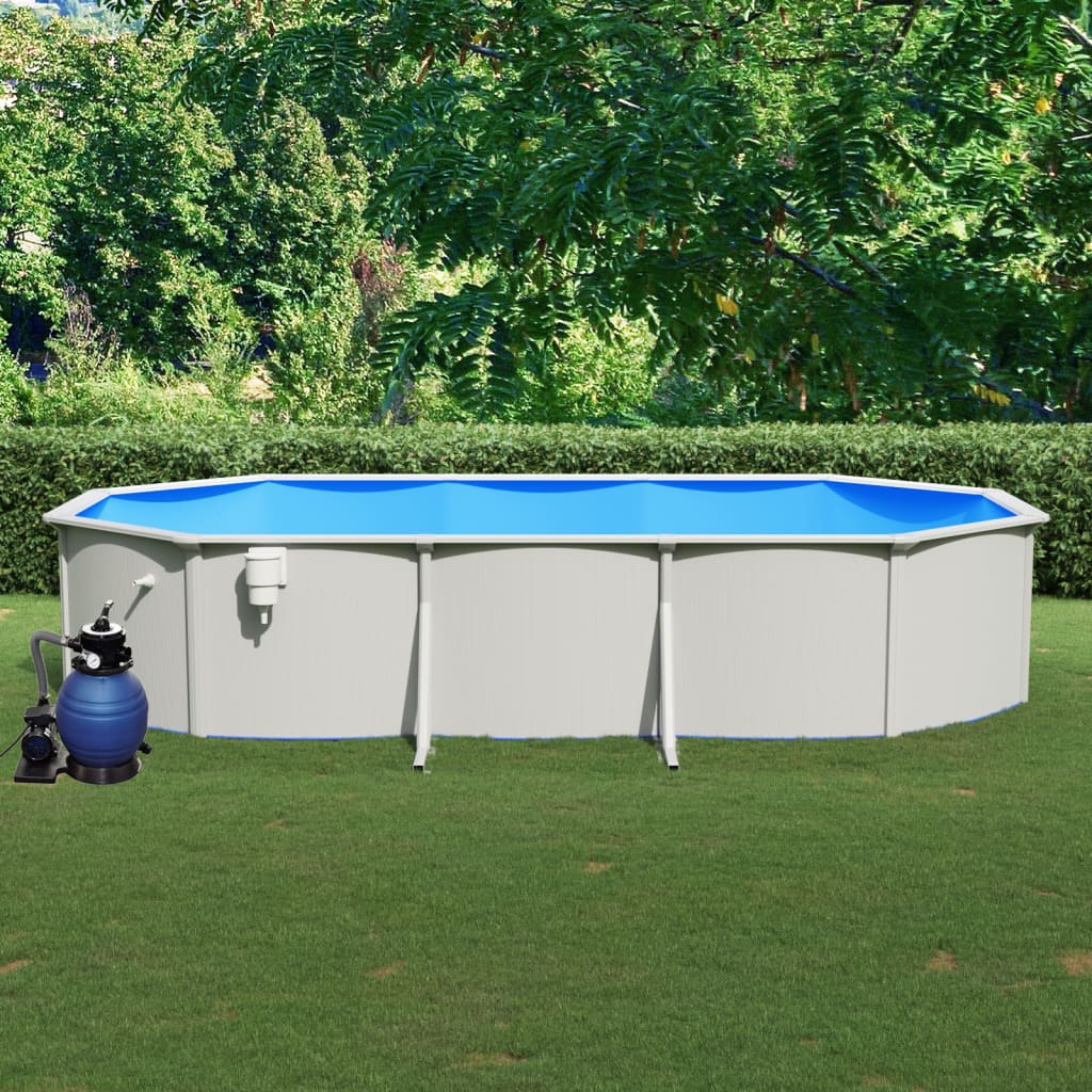 vida XL Pool mit Sandfilterpumpe 610x 360x 120 cm
