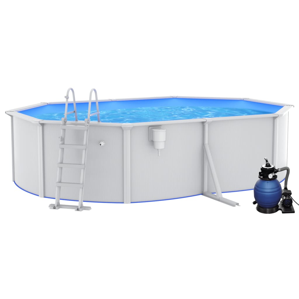 Pool mit Sandfilterpumpe und Leiter 490x360x120 cm kaufen 2