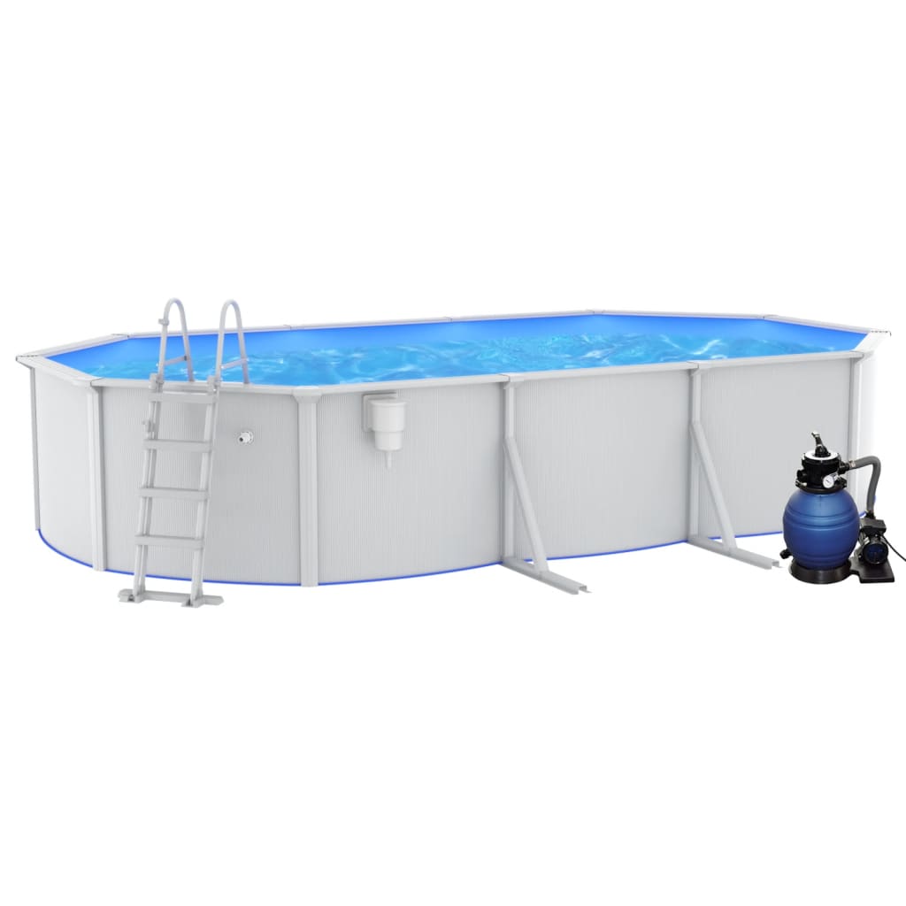 Bazén s pískovým filtračním čerpadlem a žebříkem 610x360x120 cm