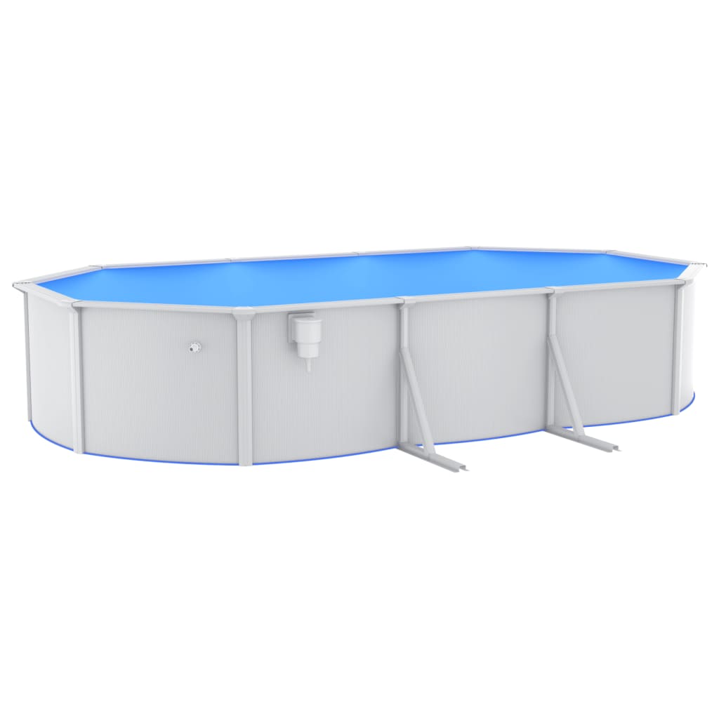 vidaXL Zwembad met zandfilterpomp en ladder 610x360x120 cm afbeelding