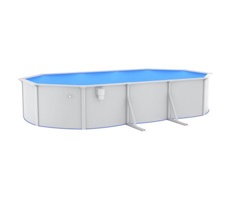 vidaXL Pool mit Sandfilterpumpe und Leiter 610x360x120 cm