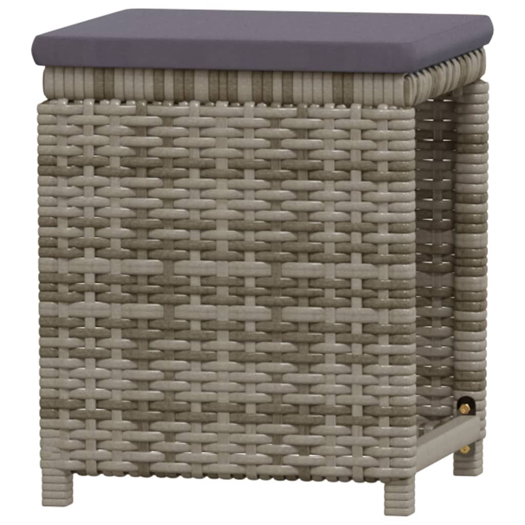 vidaXL 6 részes szürke polyrattan kerti ülőgarnitúra párnákkal