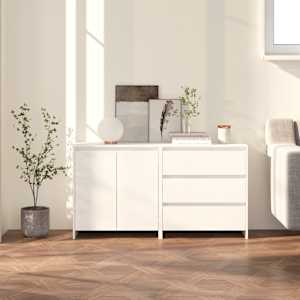 2-delna komoda bela iz inženirskega lesa