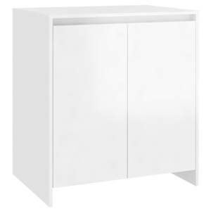 vidaXL &Scaron;oninė spintelė, 3 dalių, balta, apdirbta mediena, blizgi