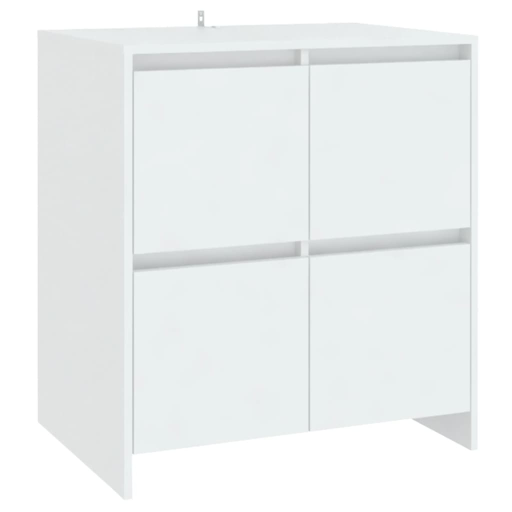 vidaXL Buffets 2 pcs Blanc Bois d'ingénierie