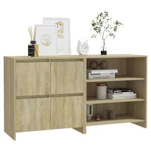2dílný příborník dub sonoma kompozitní dřevo - obrázek 5