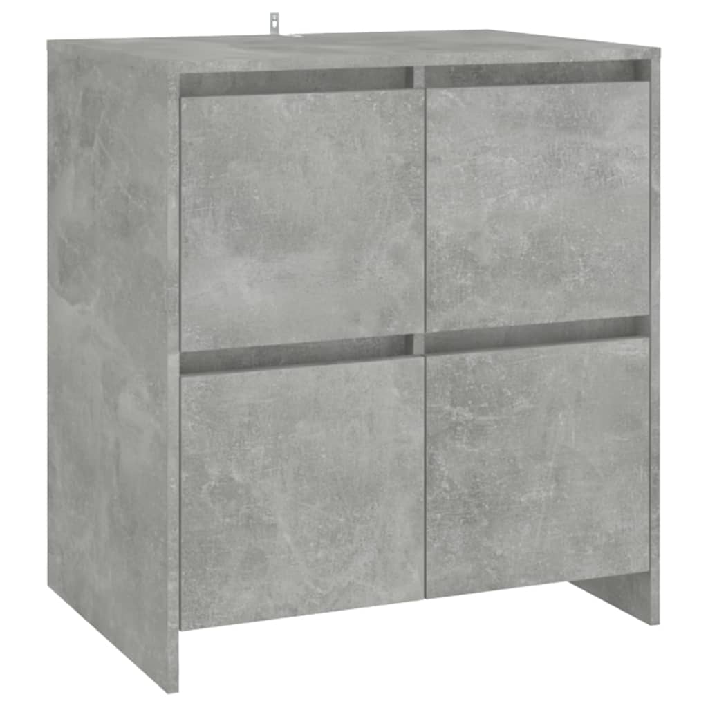 vidaXL 2 Piece Sideboard Concrete Gray Engineered Wood