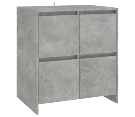 vidaXL 2 Piece Sideboard Concrete Gray Engineered Wood