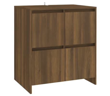 vidaXL 2 Piece Sideboard Brown Oak Engineered Wood