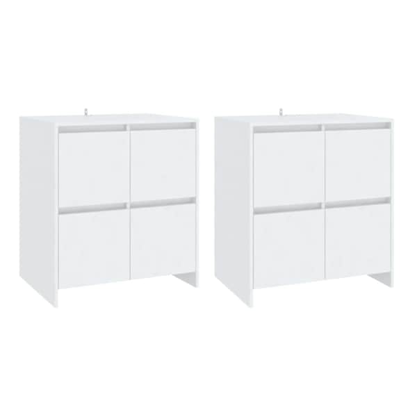 vidaXL puhvetkapp 2 tk, valge, 70 x 41 x 75 cm, tehispuit