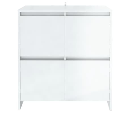 vidaXL Komode 2 kom visoki sjaj bijele 70x41x75 cm konstruirano drvo