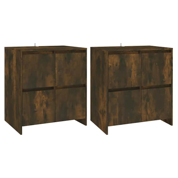 vidaXL puhvetkapp 2 tk, suitsutatud tamm, 70 x 41 x 75 cm, tehispuit