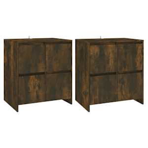 Příborníky 2 ks kouřový dub 70 x 41 x 75 cm kompozitní dřevo - obrázek 2