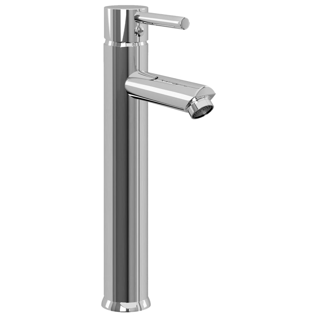 

vidaXL Wastafel met kraan en pop-up afvoer gehard glas goudkleurig