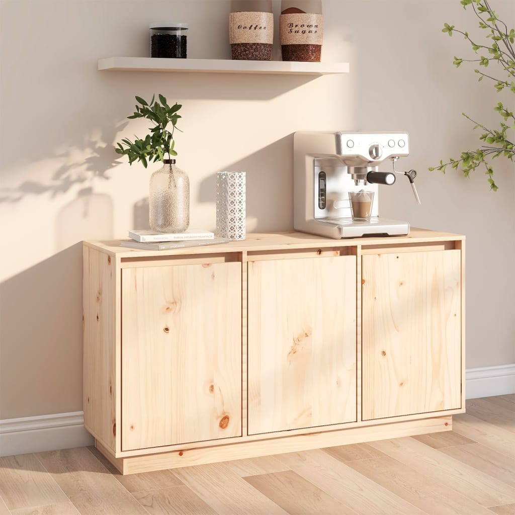 Solid Wood Pine Sideboard Storage Cabinet Shelf Cupboard Multi Colours vidaXL