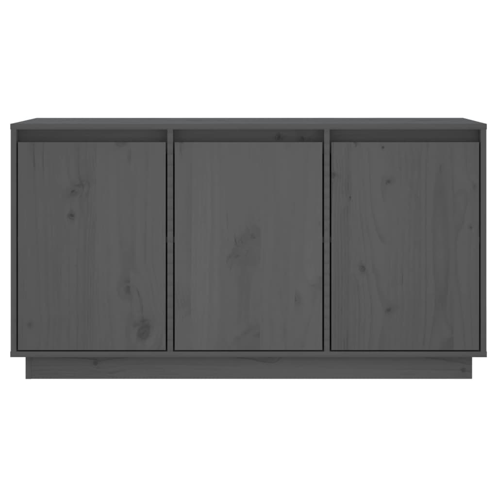 vidaXL Sideboard Grey 111x34x60 cm Solid Wood Pine