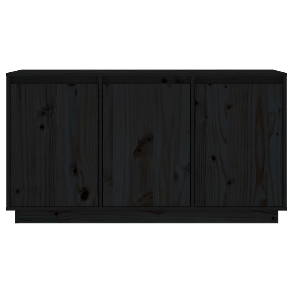 kumode, melna, 111x34x60 cm, priedes masīvkoks | Stepinfit.lv