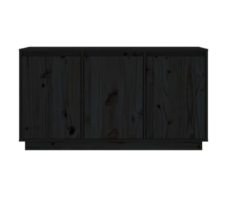 vidaXL Servantă, negru, 111x34x60 cm, lemn masiv de pin