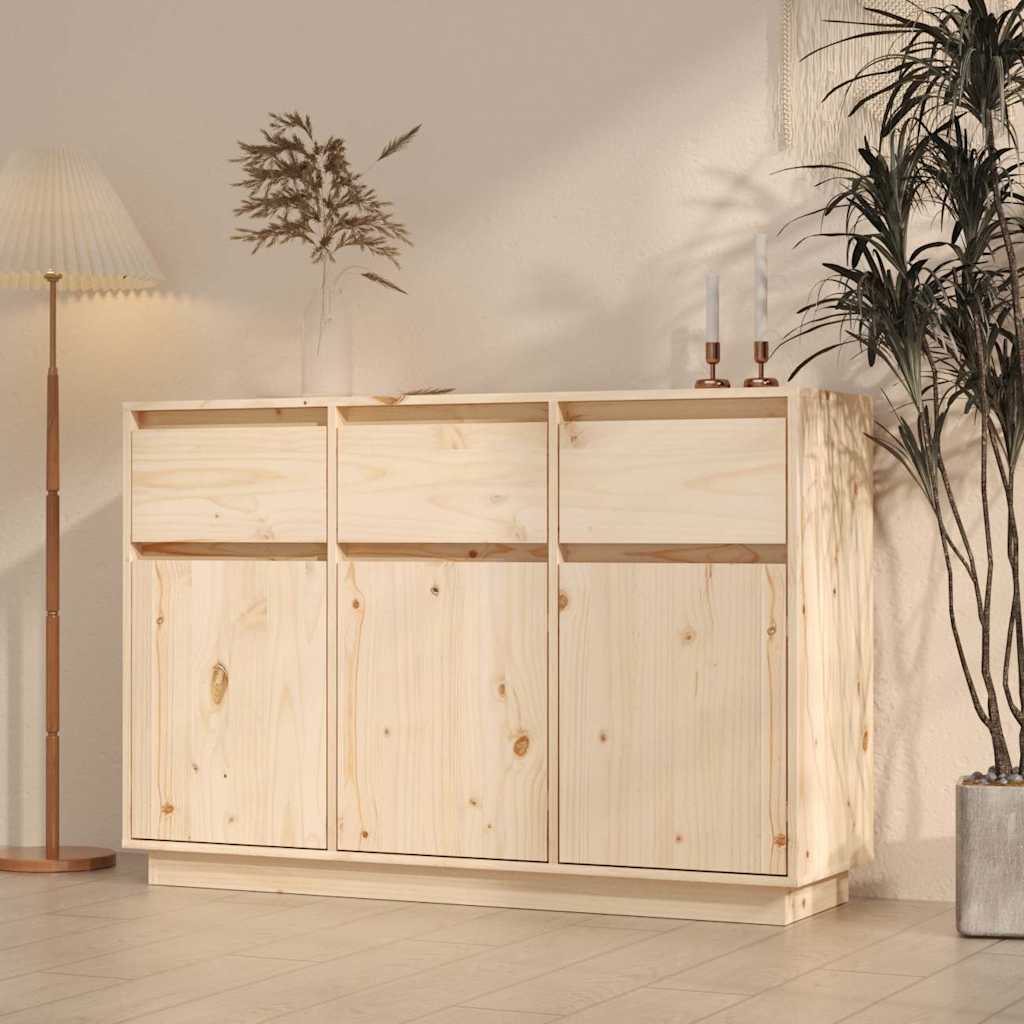 vidaXL Szafka, 111x36x75 cm, lite drewno sosnowe