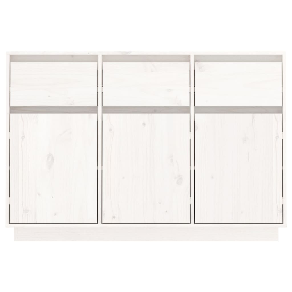 

vidaXL Dressoir 110x34x75 cm massief grenenhout wit