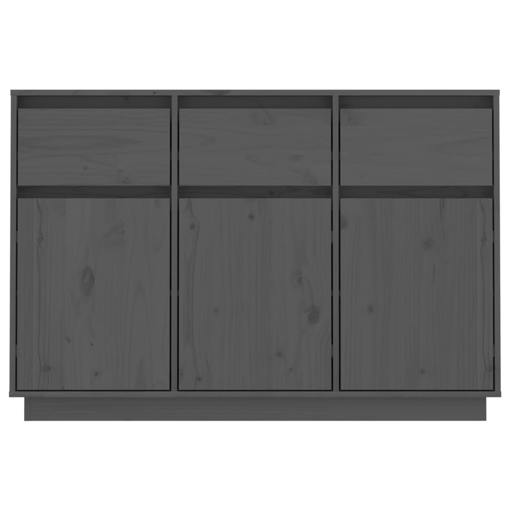 

vidaXL Dressoir 110x34x75 cm massief grenenhout grijs