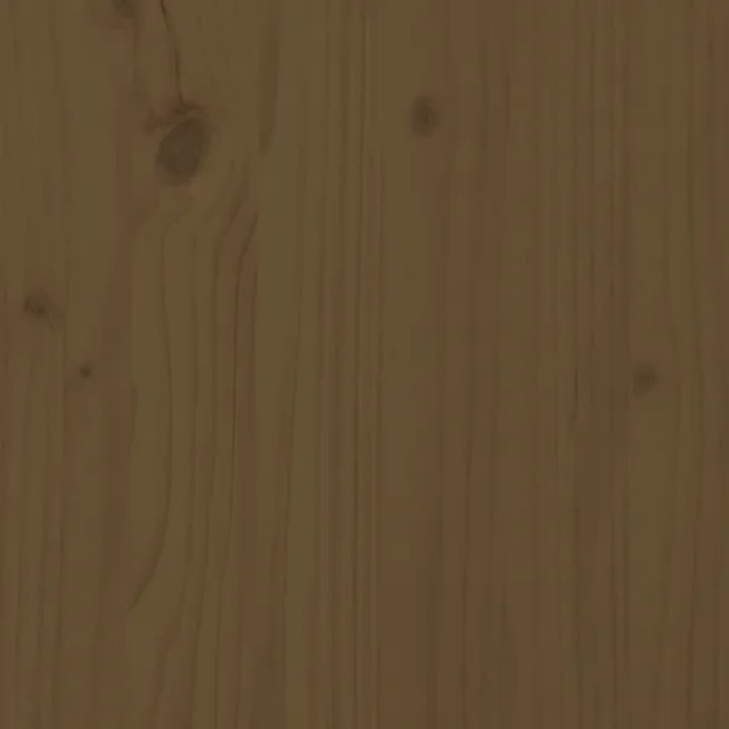 Příborník medově hnědý 110 x 34 x 75 cm masivní borové dřevo