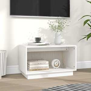 TV skříňka bílá 60 x 35 x 35 cm masivní borové dřevo - obrázek 6