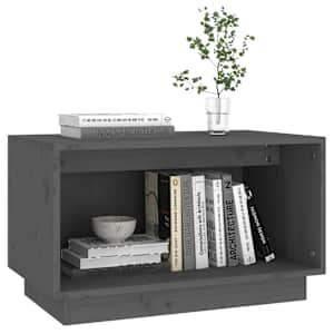 TV skříňka šedá 60 x 35 x 35 cm masivní borové dřevo - obrázek 5
