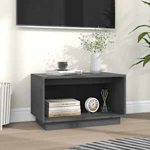 TV skříňka šedá 60 x 35 x 35 cm masivní borové dřevo - obrázek 6