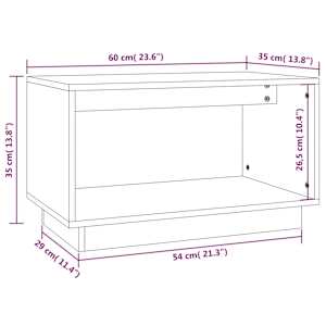 TV skříňka medově hnědá 60 x 35 x 35 cm masivní borové dřevo - obrázek 8