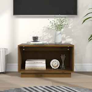 TV skříňka medově hnědá 60 x 35 x 35 cm masivní borové dřevo - obrázek 1