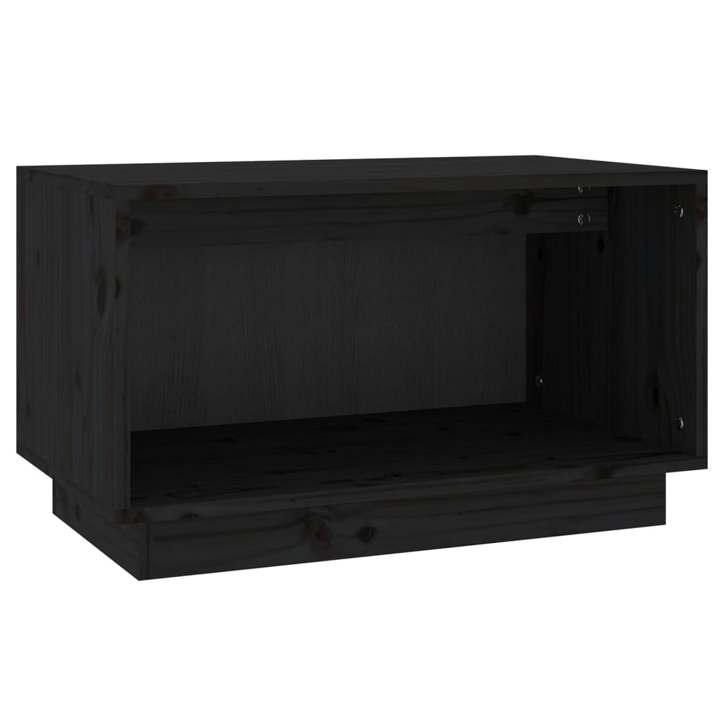 Meuble TV Noir 60x35x35 cm Bois de pin massif | meublestv.fr 3