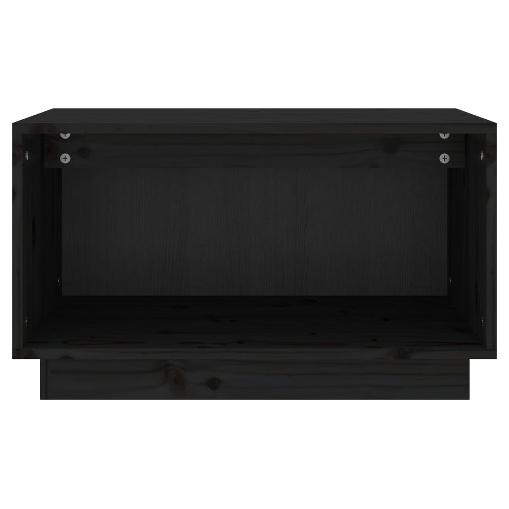 Meuble TV Noir 60x35x35 cm Bois de pin massif | meublestv.fr 4