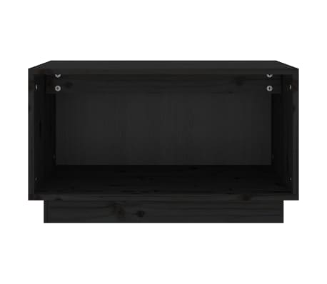 vidaXL TV Cabinet Black 60x35x35 cm Solid Wood Pine