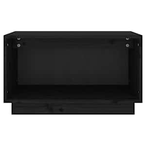 vidaXL TV Cabinet Black 60x35x35 cm Solid Wood Pine