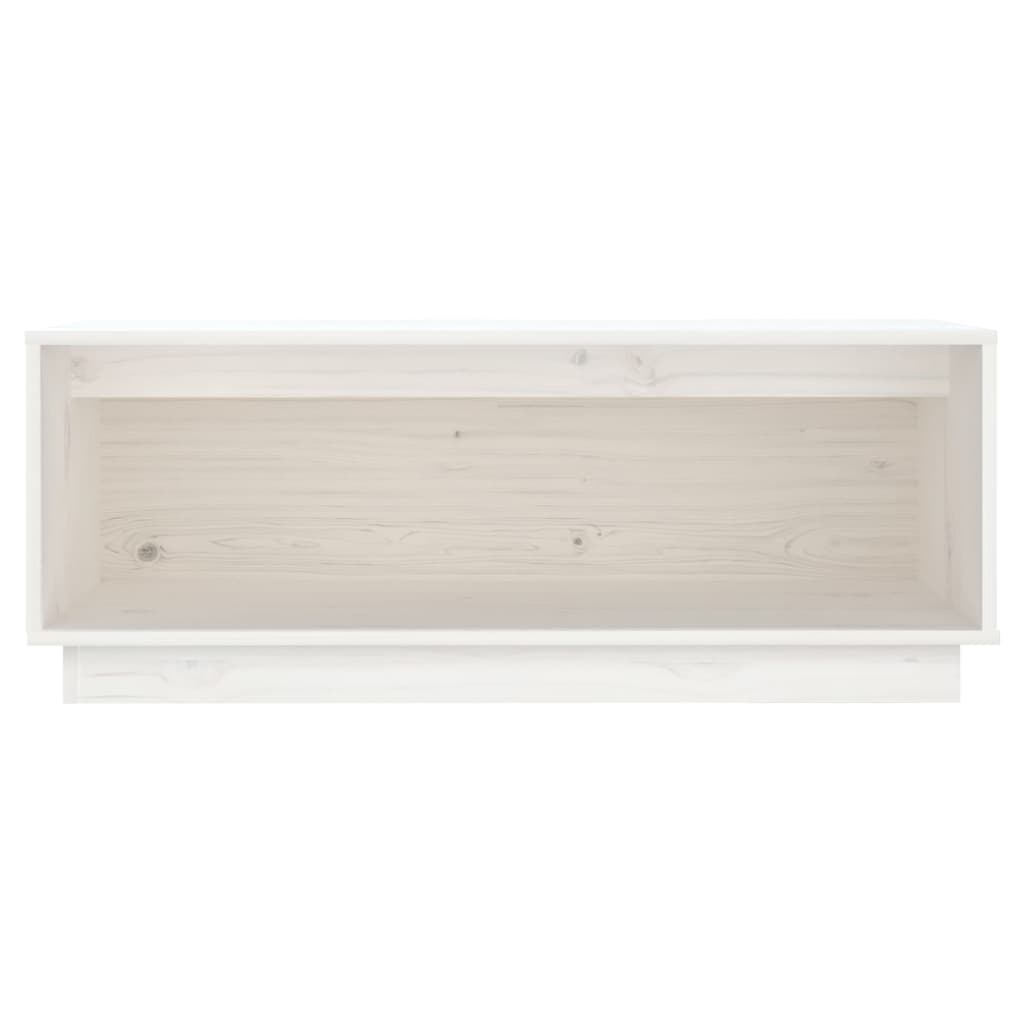 

vidaXL Tv-meubel 90x35x35 cm massief grenenhout wit