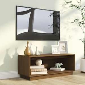 TV skříňka medově hnědá 90 x 35 x 35 cm masivní borové dřevo - obrázek 7