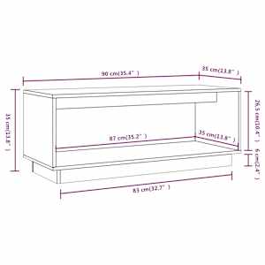 TV skříňka medově hnědá 90 x 35 x 35 cm masivní borové dřevo - obrázek 9