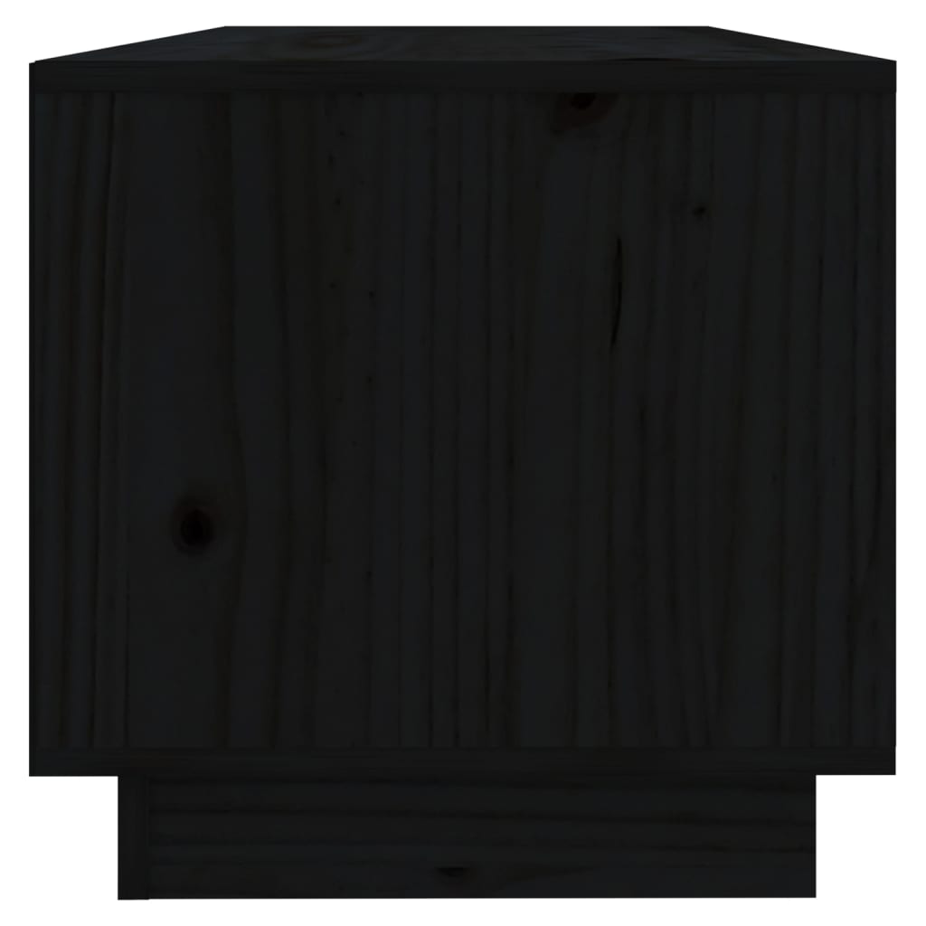 Telerikapp, must, 90 x 35 x 35 cm, männipuit
