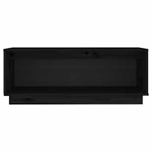 vidaXL Έπιπλο Τηλεόρασης Μαύρο 90x35x35 εκ. από Μασίφ Ξύλο Πεύκου