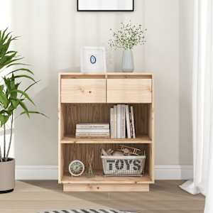 Konzolna omarica 60x34x75 cm trdna borovina