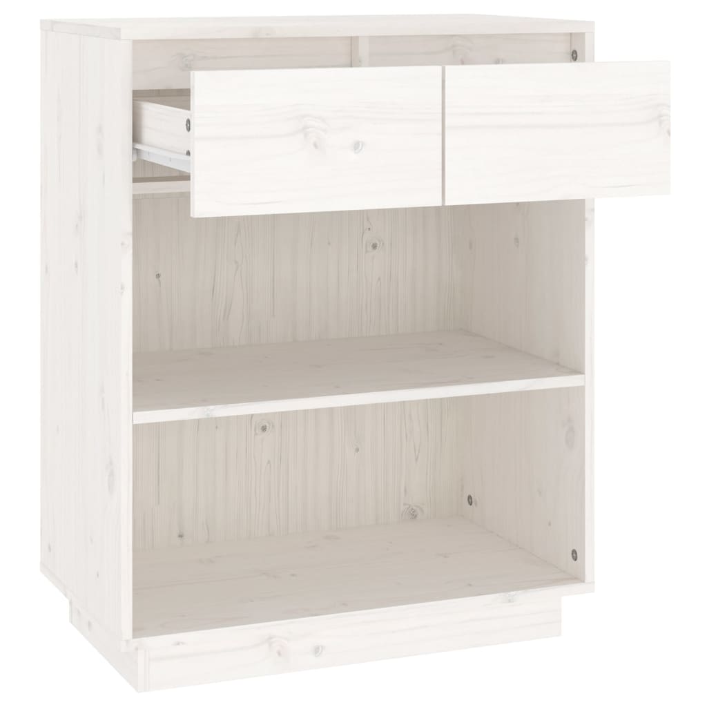 Mobile Consolle Bianco 60x34x75 Cm In Legno Massello Di Pino VidaXL 17 width=274