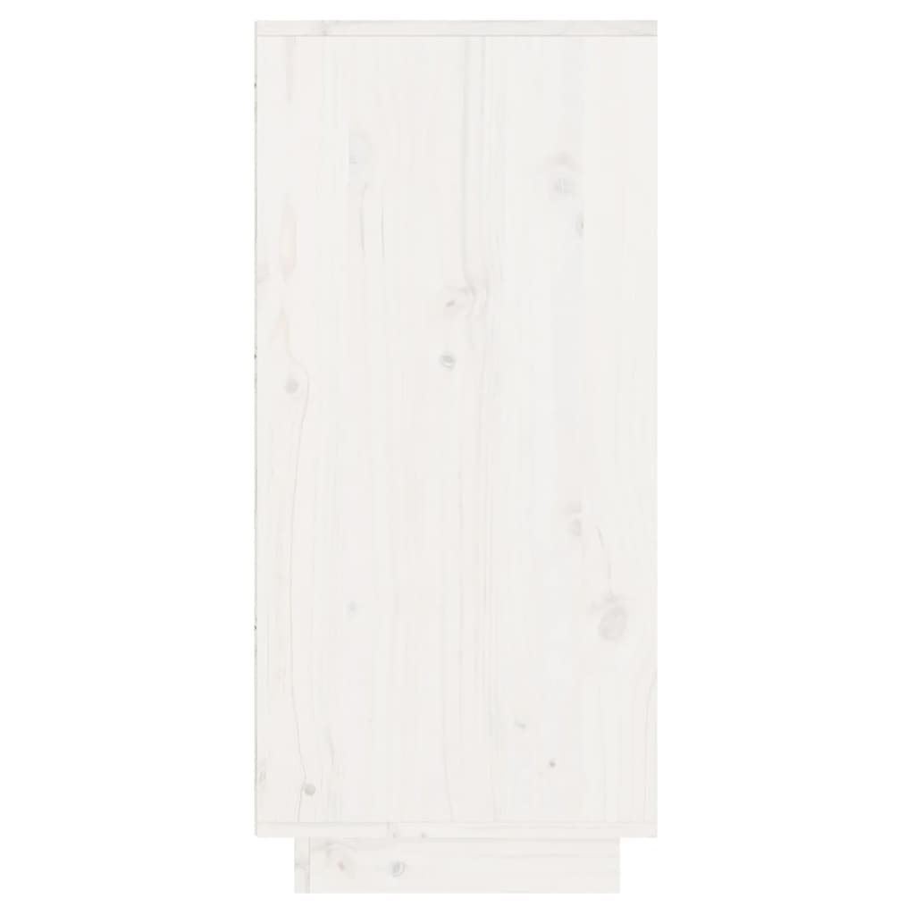Konzolová skříňka bílá 60 x 34 x 75 cm masivní borové dřevo