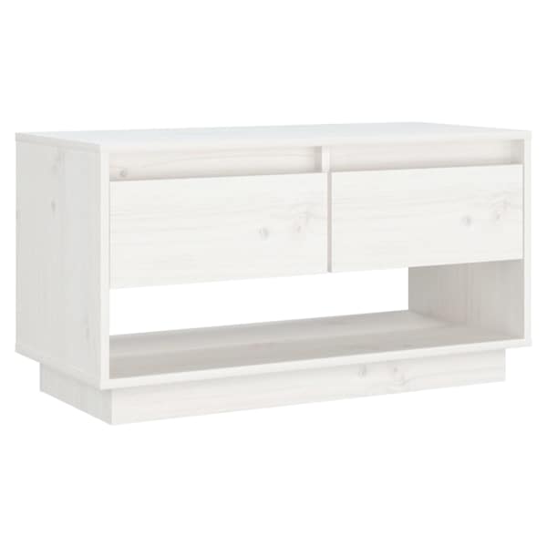 vidaXL telerikapp, valge, 74x34x40 cm, m&auml;nnipuit