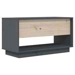 TV skříňka šedá 74 x 34 x 40 cm masivní borové dřevo - obrázek 6